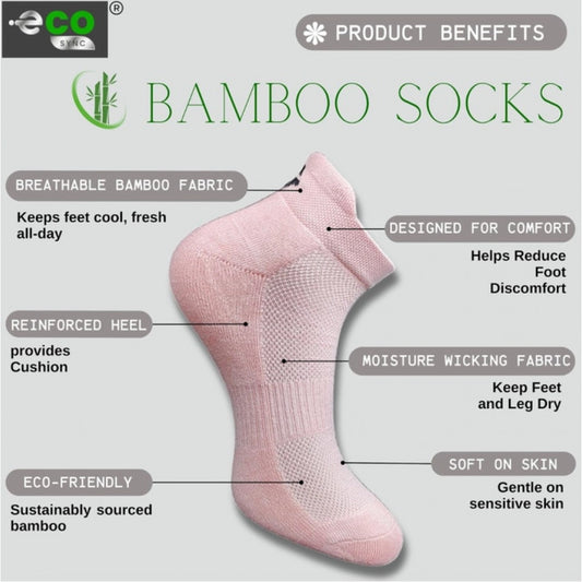 Generic 4_Pair Set Unisex Casual Bamboo Cotton Printed Ankle Length Socks (Multicolor)
