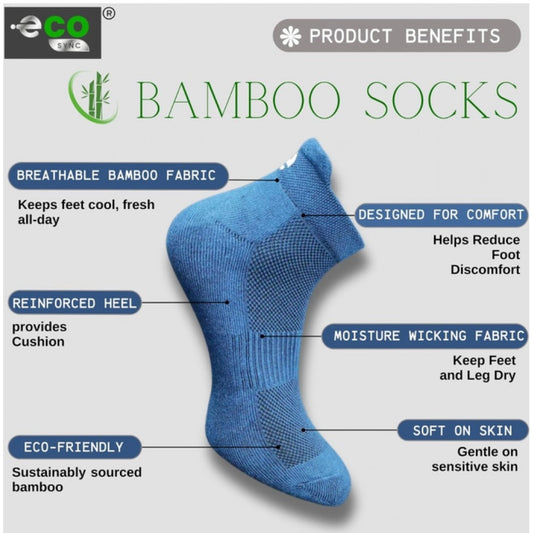Generic 4_Pair Set Unisex Casual Bamboo Cotton Printed Ankle Length Socks (Multicolor)