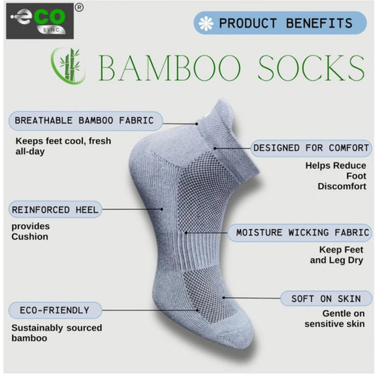 Generic 4_Pair Set Unisex Casual Bamboo Cotton Printed Ankle Length Socks (Multicolor)