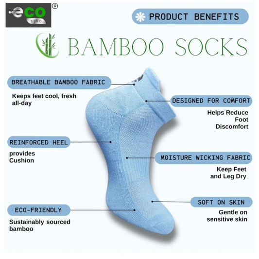 Generic 4_Pair Set Unisex Casual Bamboo Cotton Printed Ankle Length Socks (Multicolor)