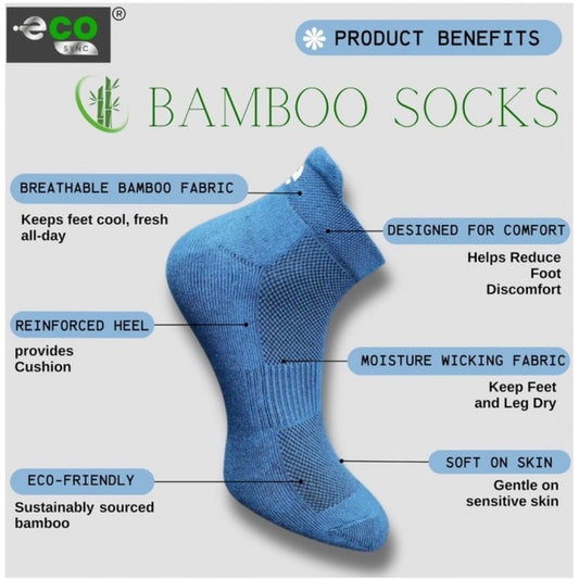 Generic 4_Pair Set Unisex Casual Bamboo Cotton Printed Ankle Length Socks (Multicolor)
