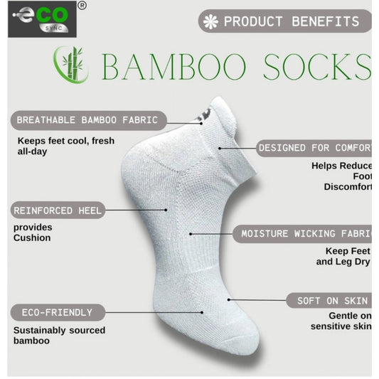 Generic 4_Pair Set Unisex Casual Bamboo Cotton Printed Ankle Length Socks (Multicolor)