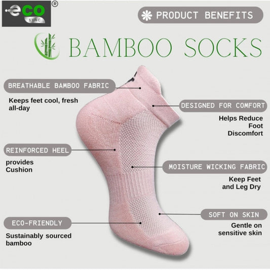 Generic 4_Pair Set Unisex Casual Bamboo Cotton Printed Ankle Length Socks (Multicolor)