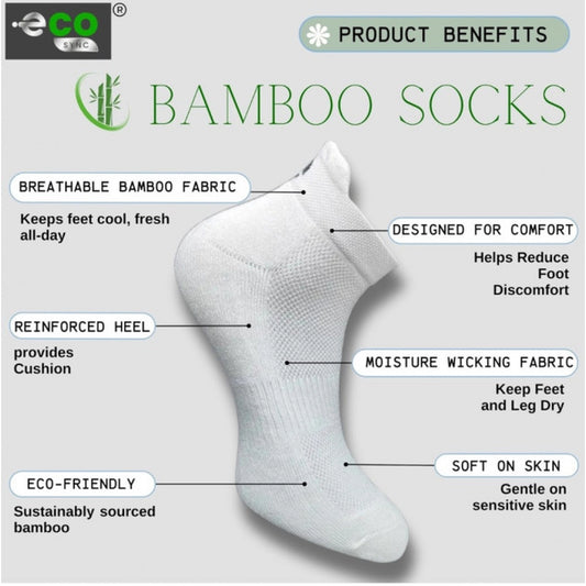 Generic 4_Pair Set Unisex Casual Bamboo Cotton Printed Ankle Length Socks (Multicolor)