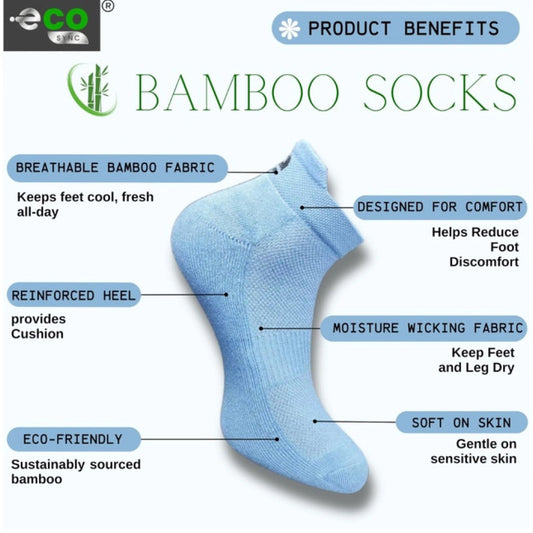 Generic 4_Pair Set Unisex Casual Bamboo Cotton Printed Ankle Length Socks (Multicolor)