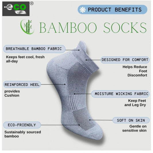Generic 4_Pair Set Unisex Casual Bamboo Cotton Printed Ankle Length Socks (Multicolor)