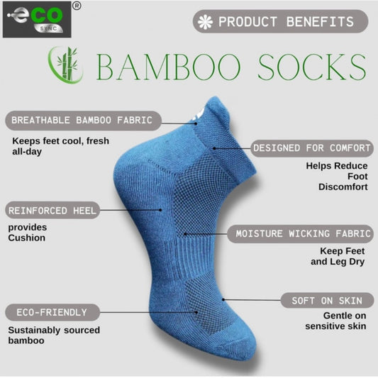 Generic 4_Pair Set Unisex Casual Bamboo Cotton Printed Ankle Length Socks (Multicolor)