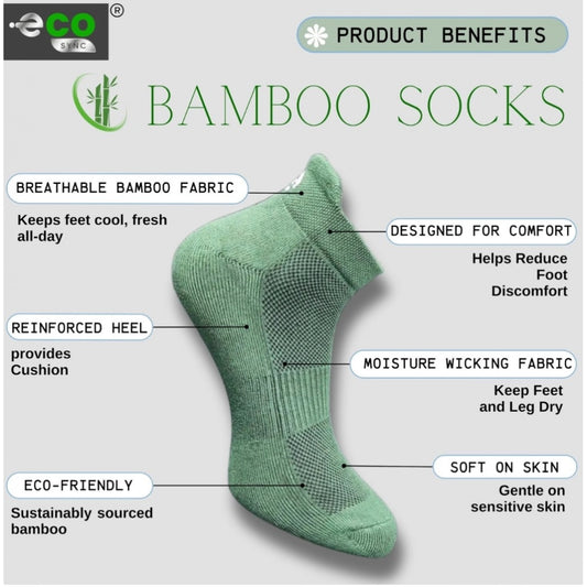 Generic 4_Pair Set Unisex Casual Bamboo Cotton Printed Ankle Length Socks (Multicolor)