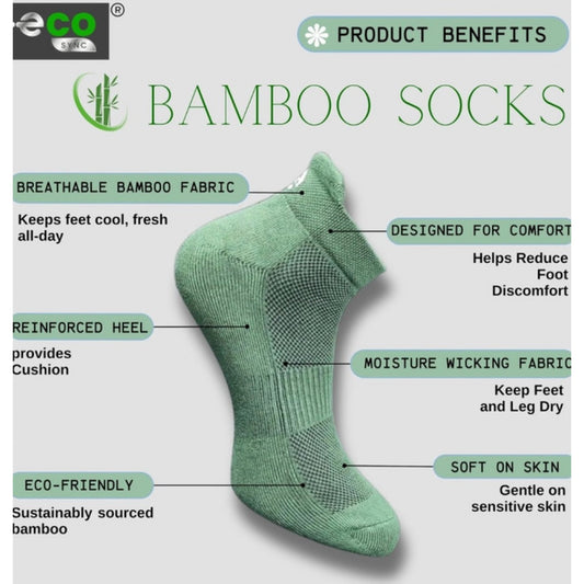 Generic 4_Pair Set Unisex Casual Bamboo Cotton Printed Ankle Length Socks (Multicolor)