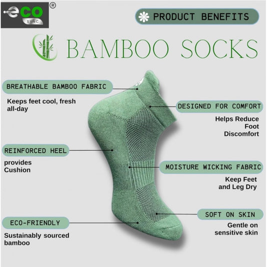 Generic 4_Pair Set Unisex Casual Bamboo Cotton Printed Ankle Length Socks (Multicolor)