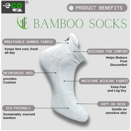 Generic 4_Pair Set Unisex Casual Bamboo Cotton Printed Ankle Length Socks (Multicolor)