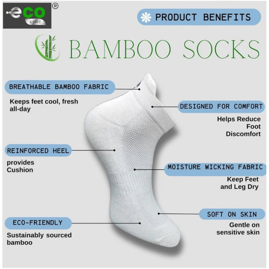 Generic 4_Pair Set Unisex Casual Bamboo Cotton Printed Ankle Length Socks (Multicolor)