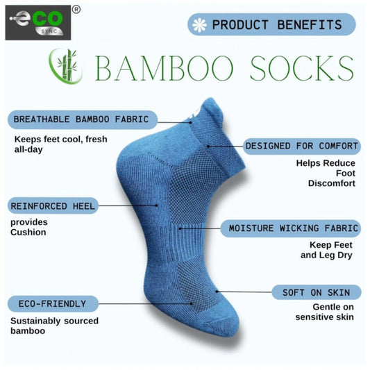 Generic 4_Pair Set Unisex Casual Bamboo Cotton Printed Ankle Length Socks (Multicolor)