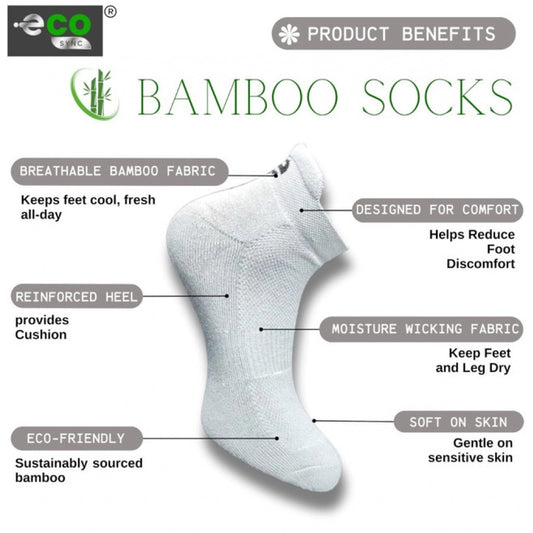 Generic 4_Pair Set Unisex Casual Bamboo Cotton Printed Ankle Length Socks (Multicolor)