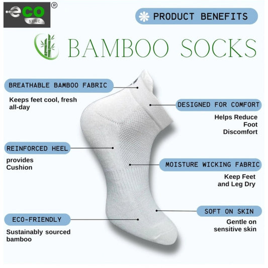 Generic 4_Pair Set Unisex Casual Bamboo Cotton Printed Ankle Length Socks (Multicolor)
