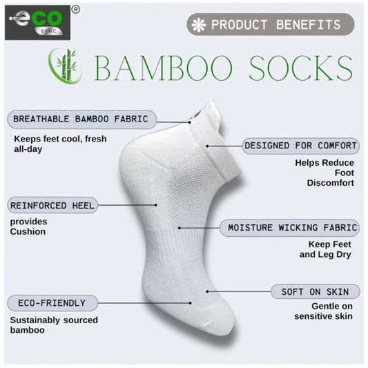 Generic 4_Pair Set Unisex Casual Bamboo Cotton Printed Ankle Length Socks (Multicolor)