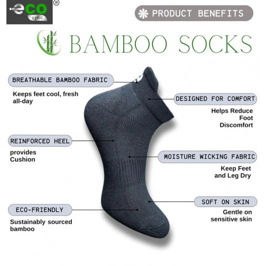Generic 4_Pair Set Unisex Casual Bamboo Cotton Printed Ankle Length Socks (Multicolor)