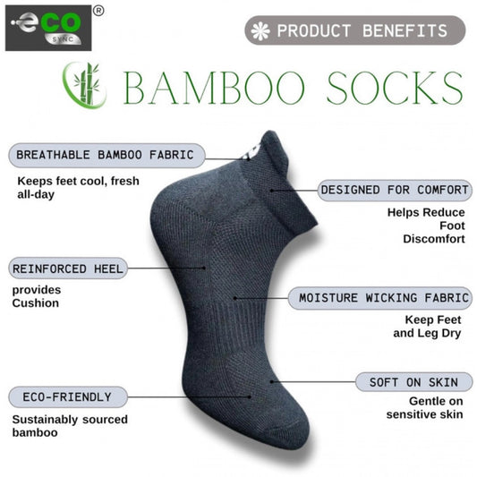 Generic 4_Pair Set Unisex Casual Bamboo Cotton Printed Ankle Length Socks (Multicolor)