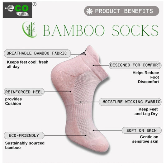 Generic 4_Pair Set Unisex Casual Bamboo Cotton Printed Ankle Length Socks (Multicolor)