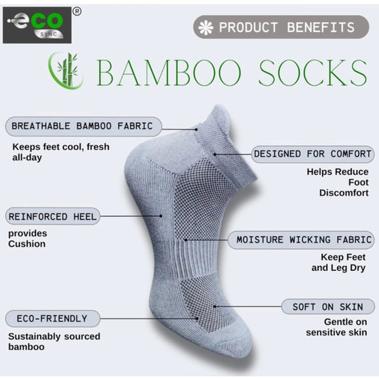Generic 4_Pair Set Unisex Casual Bamboo Cotton Printed Ankle Length Socks (Multicolor)