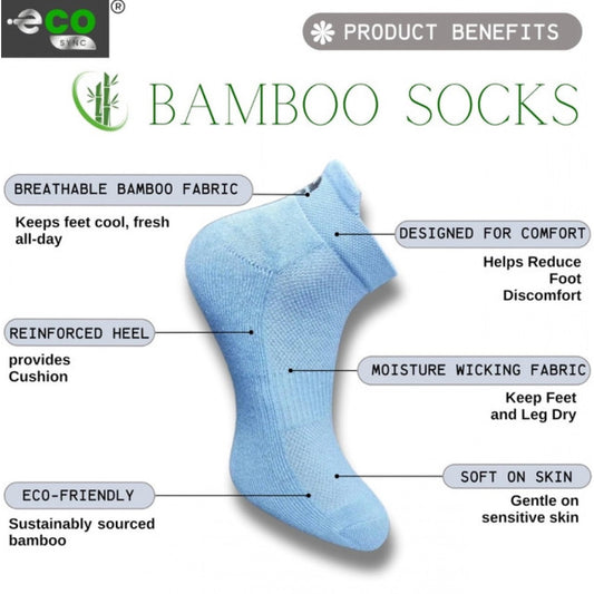 Generic 4_Pair Set Unisex Casual Bamboo Cotton Printed Ankle Length Socks (Multicolor)