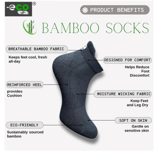 Generic 4_Pair Set Unisex Casual Bamboo Cotton Printed Ankle Length Socks (Multicolor)
