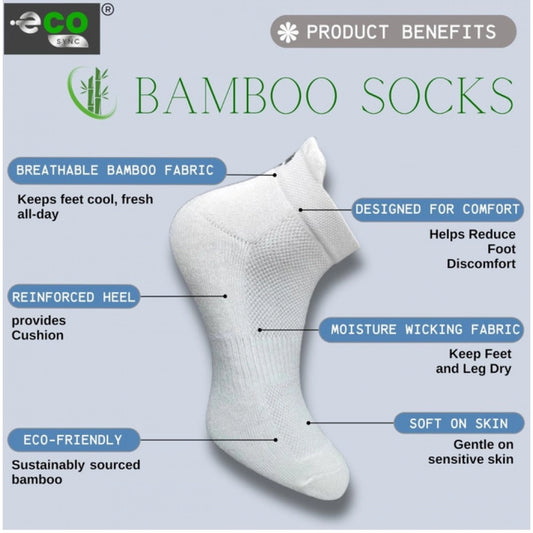 Generic 4_Pair Set Unisex Casual Bamboo Cotton Printed Ankle Length Socks (Multicolor)