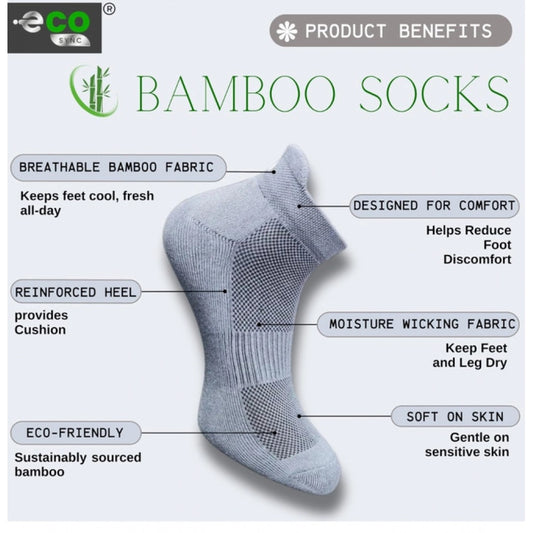 Generic 4_Pair Set Unisex Casual Bamboo Cotton Printed Ankle Length Socks (Multicolor)