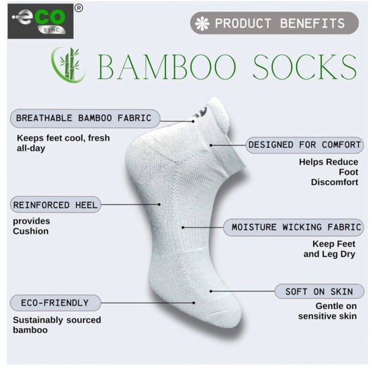 Generic 4_Pair Set Unisex Casual Bamboo Cotton Printed Ankle Length Socks (Multicolor)