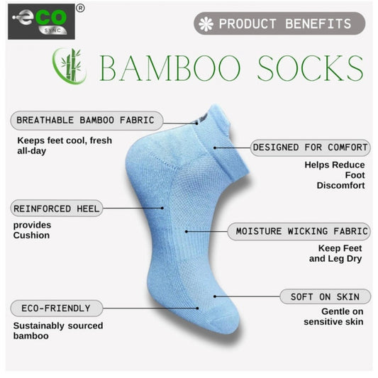 Generic 4_Pair Set Unisex Casual Bamboo Cotton Printed Ankle Length Socks (Multicolor)