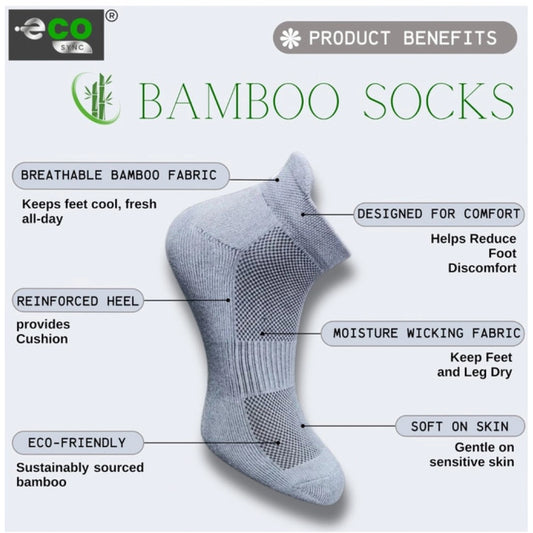 Generic 4_Pair Set Unisex Casual Bamboo Cotton Printed Ankle Length Socks (Multicolor)
