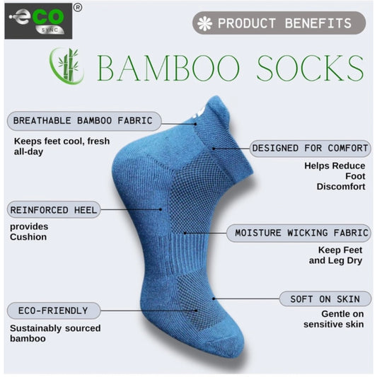 Generic 4_Pair Set Unisex Casual Bamboo Cotton Printed Ankle Length Socks (Multicolor)