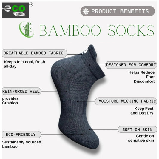 Generic 4_Pair Set Unisex Casual Bamboo Cotton Printed Ankle Length Socks (Multicolor)