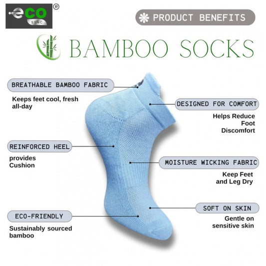 Generic 4_Pair Set Unisex Casual Bamboo Cotton Printed Ankle Length Socks (Multicolor)