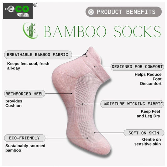 Generic 4_Pair Set Unisex Casual Bamboo Cotton Printed Ankle Length Socks (Multicolor)