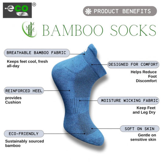 Generic 4_Pair Set Unisex Casual Bamboo Cotton Printed Ankle Length Socks (Multicolor)