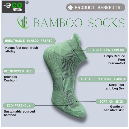 Generic 4_Pair Set Unisex Casual Bamboo Cotton Printed Ankle Length Socks (Multicolor)