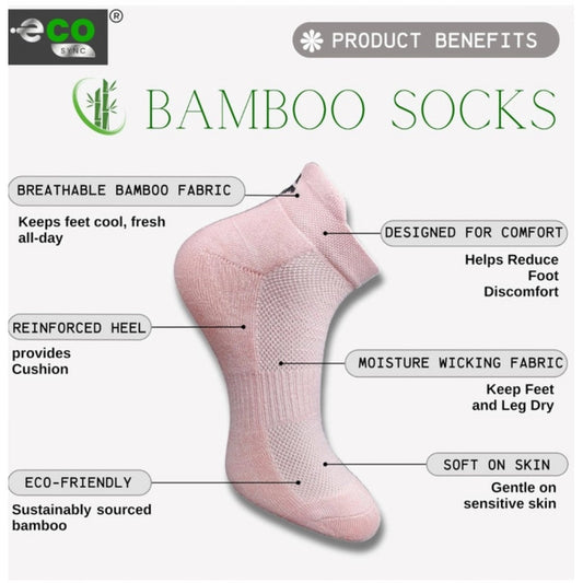 Generic 4_Pair Set Unisex Casual Bamboo Cotton Printed Ankle Length Socks (Multicolor)