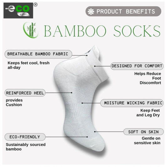 Generic 4_Pair Set Unisex Casual Bamboo Cotton Printed Ankle Length Socks (Multicolor)