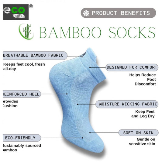Generic 4_Pair Set Unisex Casual Bamboo Cotton Printed Ankle Length Socks (Multicolor)