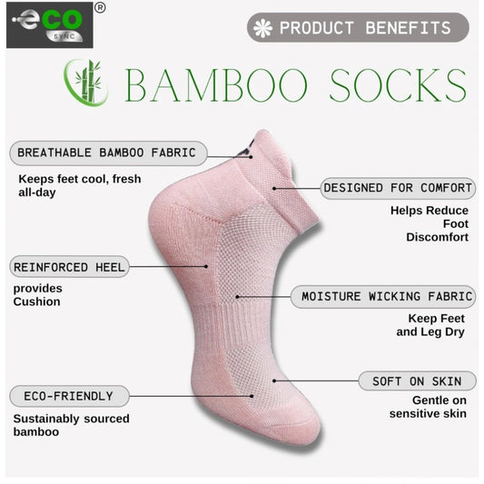 Generic 4_Pair Set Unisex Casual Bamboo Cotton Printed Ankle Length Socks (Multicolor)