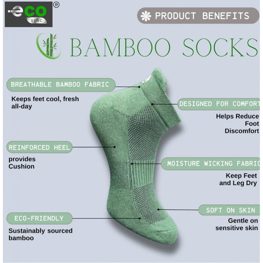 Generic 4_Pair Set Unisex Casual Bamboo Cotton Printed Ankle Length Socks (Multicolor)
