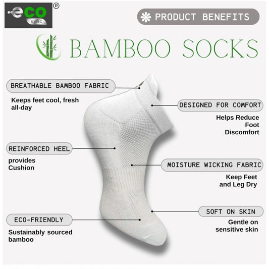Generic 4_Pair Set Unisex Casual Bamboo Cotton Printed Ankle Length Socks (Multicolor)