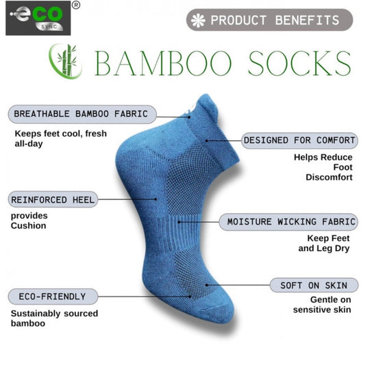 Generic 4_Pair Set Unisex Casual Bamboo Cotton Printed Ankle Length Socks (Multicolor)