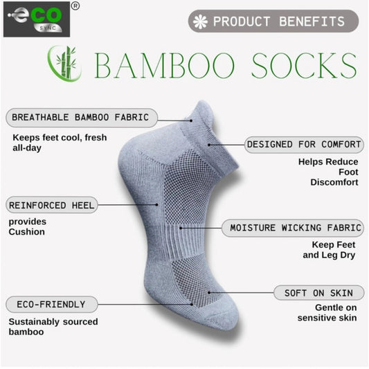 Generic 4_Pair Set Unisex Casual Bamboo Cotton Printed Ankle Length Socks (Multicolor)