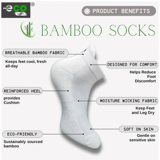 Generic 4_Pair Set Unisex Casual Bamboo Cotton Printed Ankle Length Socks (Multicolor)