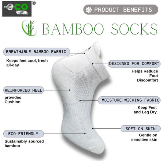 Generic 4_Pair Set Unisex Casual Bamboo Cotton Printed Ankle Length Socks (Multicolor)