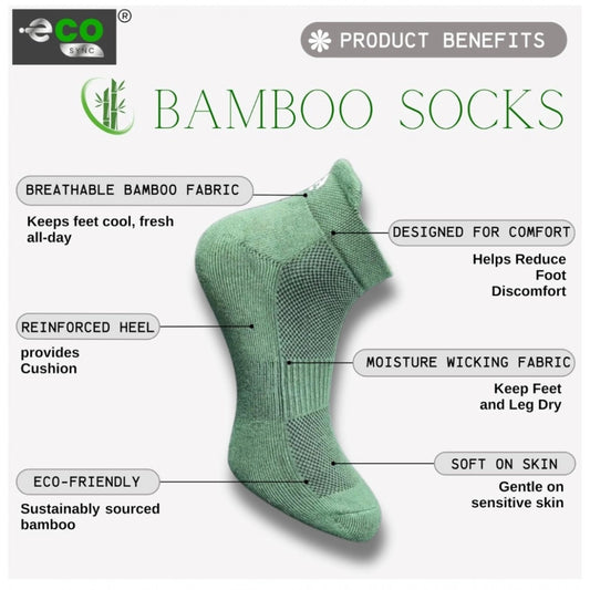 Generic 4_Pair Set Unisex Casual Bamboo Cotton Printed Ankle Length Socks (Multicolor)