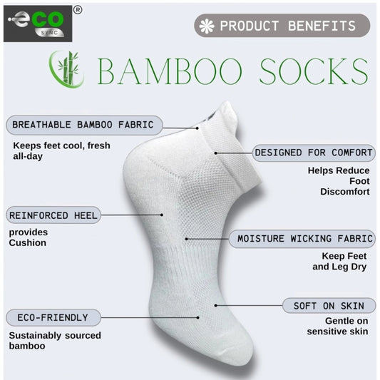 Generic 4_Pair Set Unisex Casual Bamboo Cotton Printed Ankle Length Socks (Multicolor)