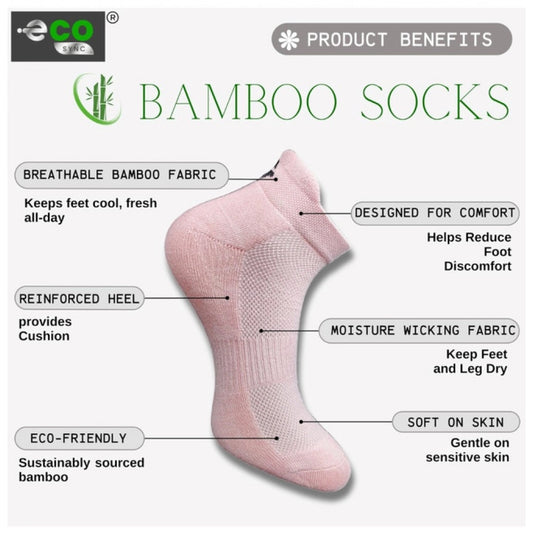 Generic 4_Pair Set Unisex Casual Bamboo Cotton Printed Ankle Length Socks (Multicolor)